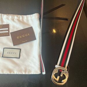 Gucci Belt - green- white - red